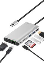 Onten (OT-9591B) USB C Hub 8 in 1 Type C Hub
