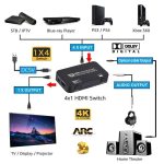 HDMI Switch 4x1 with Audio Extractor Arc Function - Image 2