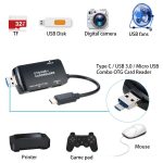 Portable Multi-function 3 in 1 USB-C Type C / USB 3.0 / Micro USB Combo OTG Card Reader Adapter Converter USB Hub - Image 3