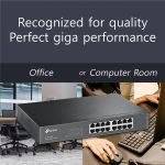 TP-link 16 Ports Network Switch TL-SG1016D Gigabit Desktop Rackmount Switch Network Hub - Image 3