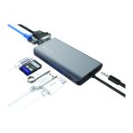 Verbatim 8-in-1 Type C Hub With VGA, HDMI,RJ45,USB3.0x2 PD 60W SD & earjack - Image 2