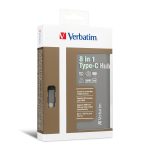 Verbatim 8-in-1 Type C Hub With VGA, HDMI,RJ45,USB3.0x2 PD 60W SD & earjack - Image 5