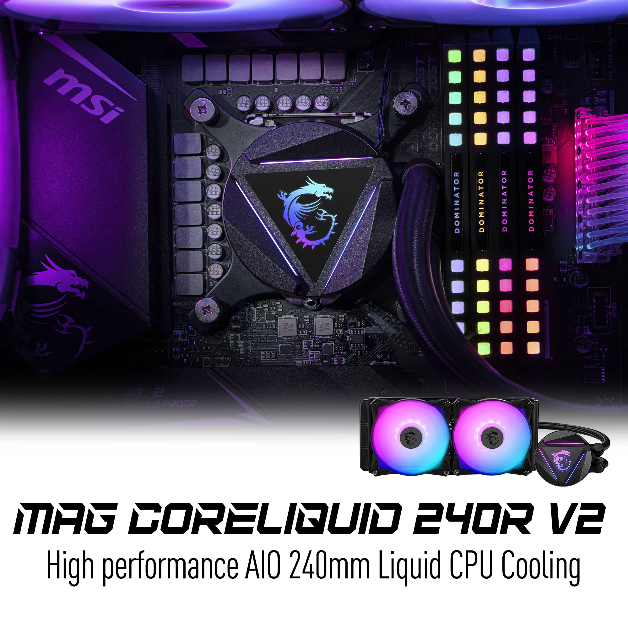 MSI MAG CoreLiquid 240R V2 - AIO ARGB CPU Liquid Cooler - Gadget House ...