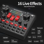 V8S Bluetooth Mini Sound Card Mixer for Live Streaming