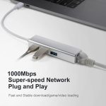 USB TYPE-C TO GIGABIT ETHERNET 3 PORT USB HUB - Image 4