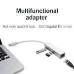 USB TYPE-C TO GIGABIT ETHERNET 3 PORT USB HUB - Image 2