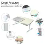 A8 Laptop Folding Table+ USB Cooler Fan - Image 5