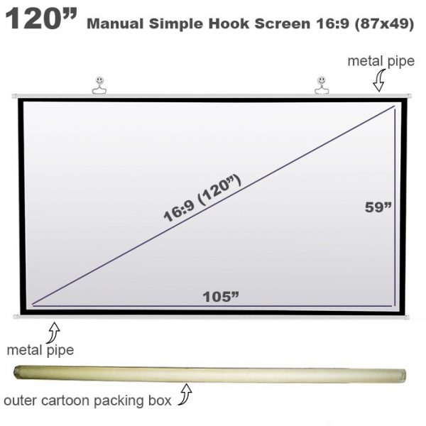 120 inch Manual Roling Projector Screen