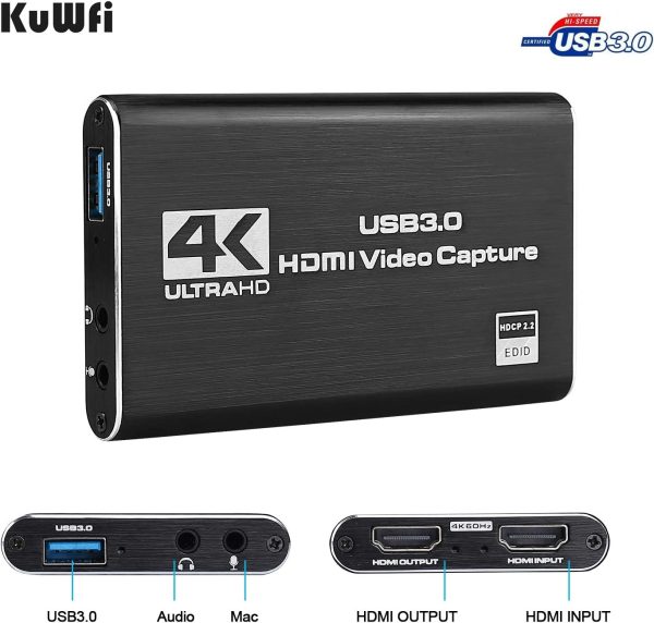 Video Capture Card 4K HDMI to USB 3.0