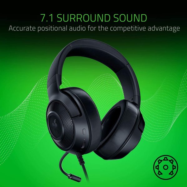 Razer Kraken X Ultralight Gaming Headset 7.1 surround sound