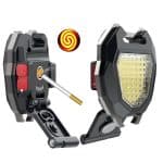 Cigarette Lighter Mini Flashlight Powerful Magnet USB Rechargeable COB Pocket Keychain, Light Bottle Opener Whistle Camping Lantern