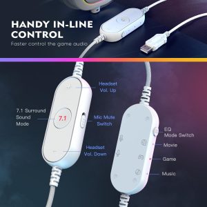 FIFINE H6 White USB Gaming Headset