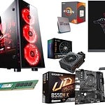 Gaming PC with the AMD PC Build Ryzen 5 5500 and RTX 4060 paired with the Koorui 24E3 165Hz IPS Gaming Monitor.