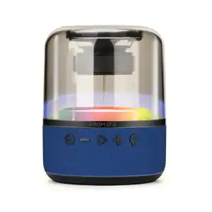 Promate Glitz-L HD LumiSound 360° Surround Sound Speaker - blue