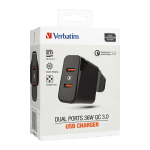 VERBATIM Dual Ports 36W QC3.0 Charger
