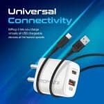 Promate BiPlug-2 17W High-Speed Dual Port Charger