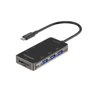 Promate PrimeHub-Mini: Ultra-Compact USB-C Hub with 100W Power Delivery