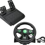 Gaming Vibration Racing Steering Wheel & Pedals for Xbox, PlayStation, and PC