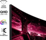 KOORUI 27E6QC 27" Curved Gaming Monitor | 2K | 2560x1440, AdaptiveSync, Narrow Bezel | QHD 144Hz 1ms - Image 2