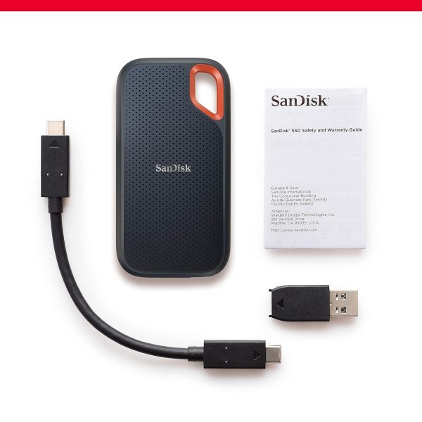 SanDisk 1TB Extreme Portable SSD with USB 3.1 Type-C Interface Package