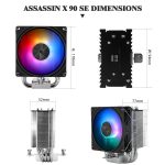 Thermalright Assassin X 90 SE ARGB CPU Air Cooler dimension