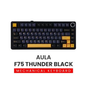 AULA F75 75% Wireless Mechanical Keyboard Thunder Black Greywood V3 Linear Switch