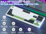 AULA F87 Pro Hot-Swappable Mechanical Keyboard WHITE GREEN