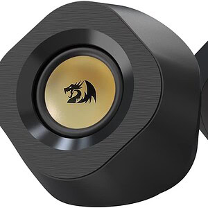 Redragon GS590 is a 2.0 channel stereo speaker system designed with a compact form factor and dynamic RGB lighting, making it an ideal choice for gamers, music listeners, and home office users