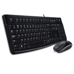Logitech MK120 Wired Keyboard and Mouse Combo is a durable, full-size USB keyboard and optical mouse set designed for home, office, and PC use.