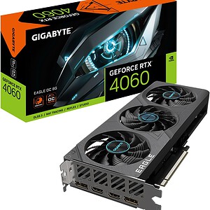 GIGABYTE NVIDIA GeForce RTX 4060 Eagle OC 8GB GDDR6 Graphics Card – DLSS 3, Ray Tracing, PCIe 4.0, Dual HDMI 2.1a & DisplayPort 1.4