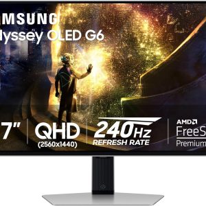 Samsung Odyssey OLED G6 (G61SD) is a 27-inch QHD gaming monitor designed with cutting-edge QD-OLED technology, making it an ideal choice for competitive gamers and visual enthusiasts