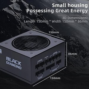 SAMA Black Diamond 850W is a high-performance, Gold-certified, fully modular power supply designed for gaming PCs, productivity rigs, and high-end workstation builds. Engineered for efficiency,