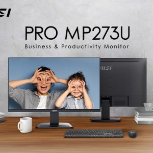 MSI PRO MP273U is a 27-inch 4K UHD (3840 x 2160) computer monitor designed for professionals, multi-taskers, and content creators who need precise color accuracy and crisp visuals