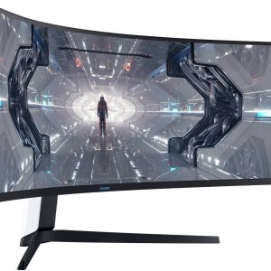 Samsung Odyssey G9 LS49FG912EEXXS is a 49-inch ultra-wide gaming monitor designed with a DQHD 5120×1440 resolution and a 1000R curved screen, making it an ideal choice for gamers, content creators.