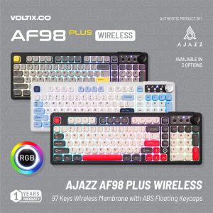 AJAZZ AF98 Plus Tri-Mode Wireless Membrane Gaming Keyboard