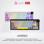 AJAZZ AK650 65% Hot-Swappable Gaming Mechanical Keyboard with TFT Display & Knob