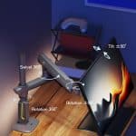 NB Ergonomic A5 Heavy Duty Gaming Monitor Arm for 27–50 Inch Flat, Curved & Ultrawide Monitors - Image 2