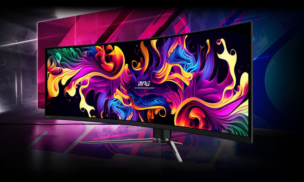 MSI MPG 491CQPX is a premium 49-inch curved QD-OLED gaming monitor MSI MPG 491CQPX is a premium 49-inch curved QD-OLED gaming monitor