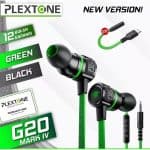 Plextone G20 Mark IV Gaming Earphone with Magnetic Bass Earbuds – Type-C & 3.5mm