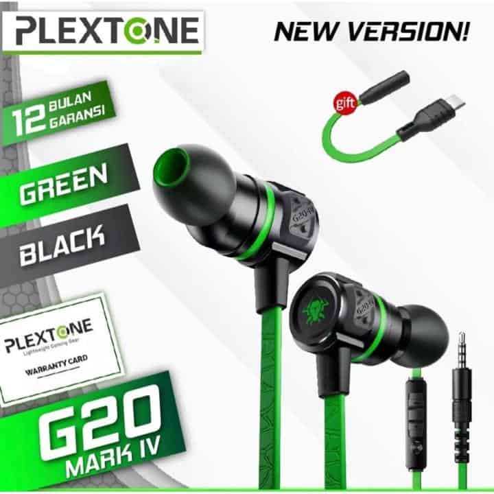 Plextone G20 Mark IV Gaming Earphone with Magnetic Bass Earbuds – Type-C & 3.5mm Plextone G20 Mark IV Gaming Earphone with Magnetic Bass Earbuds – Type-C & 3.5mm