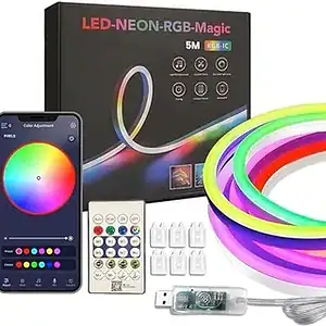 5V RGB Neon LED Strip Light with App & Remote Control
