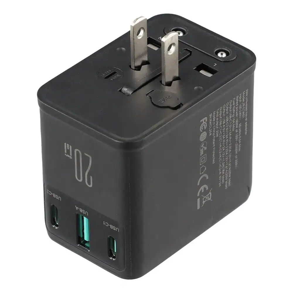 JOYROOM TCW01 20W 3-Port Universal Travel Adapter JOYROOM TCW01 20W 3-Port Universal Travel Adapter