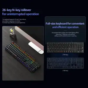 Acer Nitro OKW241 104-Key Wired Gaming Mechanical Keyboard with RGB