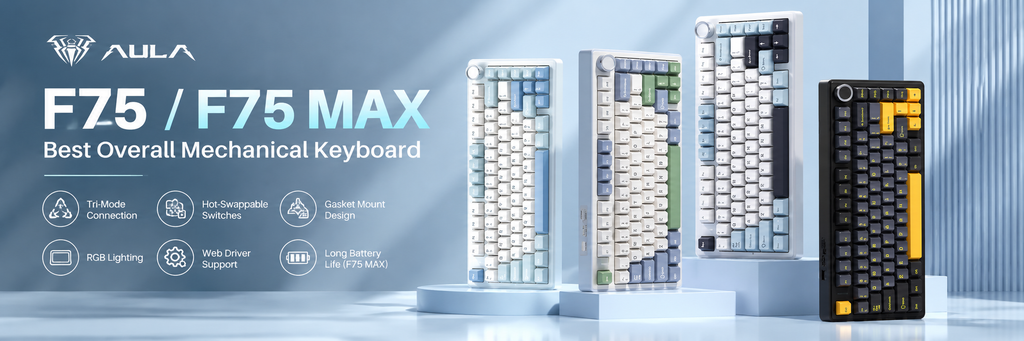 AULA F75 / F75 MAX – Best Overall Mechanical Keyboard