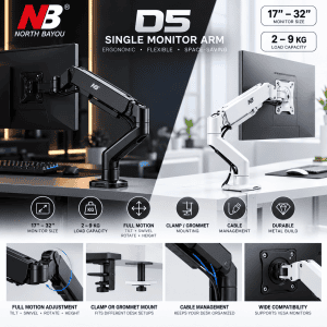 NB North Bayou D5 Monitor Arm