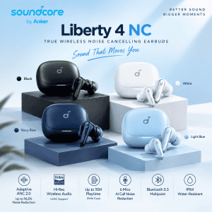 Soundcore Liberty 4 NC Wireless Earbuds by Anker
